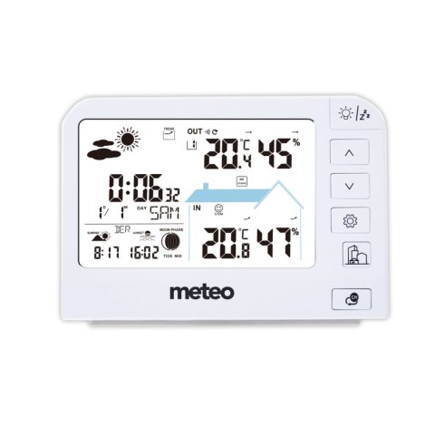 METEO STACJA POGODOWA METEO SP204 POGODYNKA HIGROMETR CZUJNIK ZEWNĘTRZNY DCF