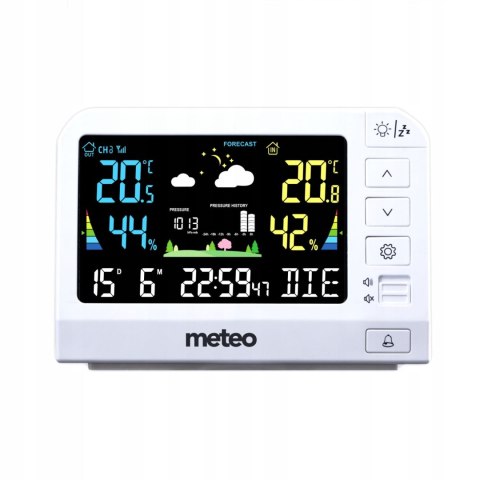 METEO STACJA POGODOWA METEO SP205 POGODYNKA HIGROMETR CZUJNIK ZEWNĘTRZNY DCF